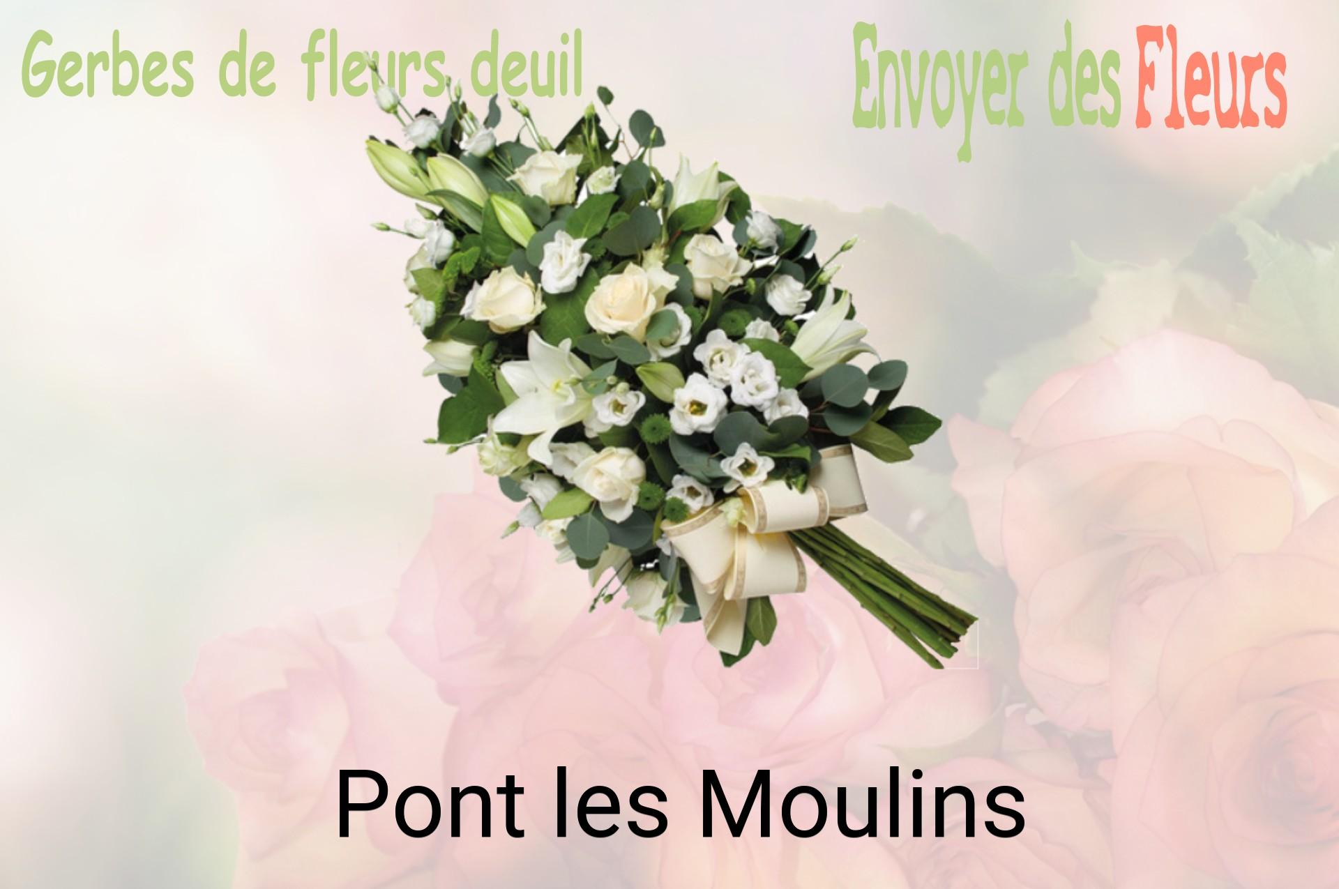 Gerbe de fleurs de deuil livrée à Pont-les-Moulins